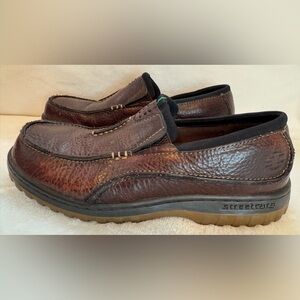 Streetcars Men’s Brown Leather Slip-on Loafer Arch
Support Comfort Shoes Size 8W